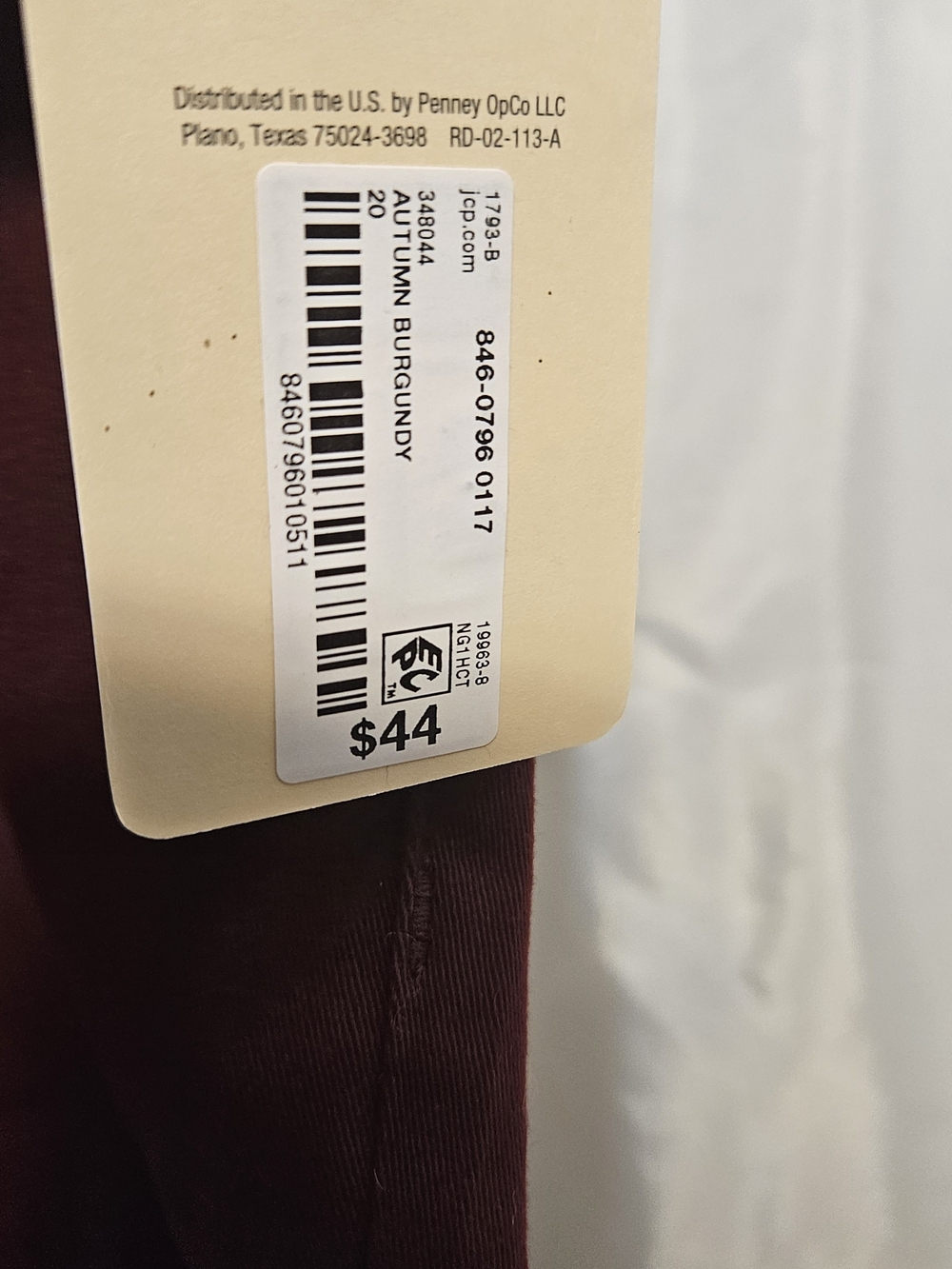 St Johns Bay 2 Pack- Stretch Twill Pants in Olive and Burgundy 18w - Picture 3 of 6